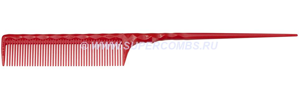 Расчёска с хвостиком Primp 814 Finger Cut Comb M, красная
