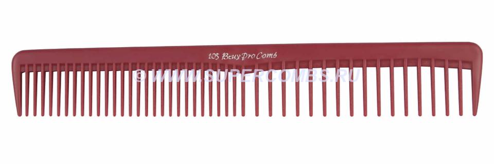 Расчёска для стрижки Beuy Pro 105 Dry Cut Comb, красная, жёсткая