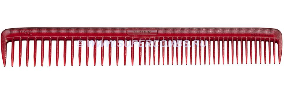 Расчёска Leader Comb Ultem SP #122 Cutting Comb, прозрачная красная