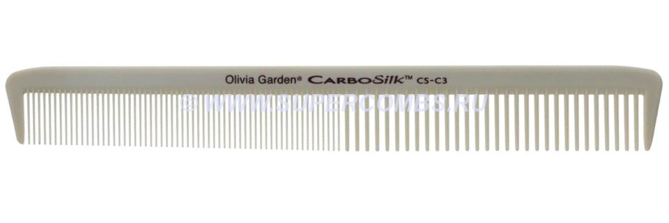 Расчёска Olivia Garden CarboSilk Cutting & Styling CS-C3, бежевая