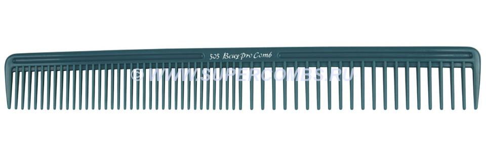 Расчёска для стрижки Beuy Pro 505, Long Cutting Comb, длинная, гибкая, синяя