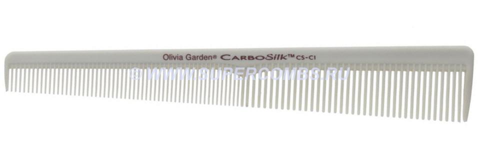 Расчёска Olivia Garden CarboSilk Cutting & Styling CS-C1, бежевая