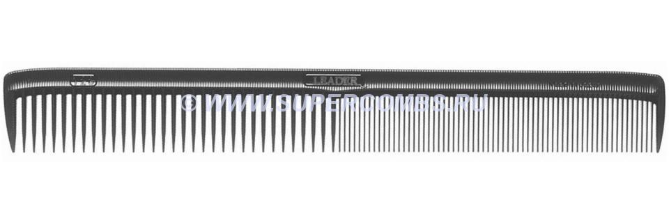 Расчёска Leader Comb Carbon SP #123 Fine Cutting Comb, чёрная, карбоновая