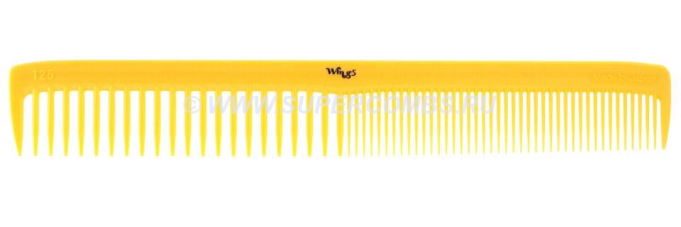  Leader Comb #125 Fine Cutting Comb Wings Yellow, 