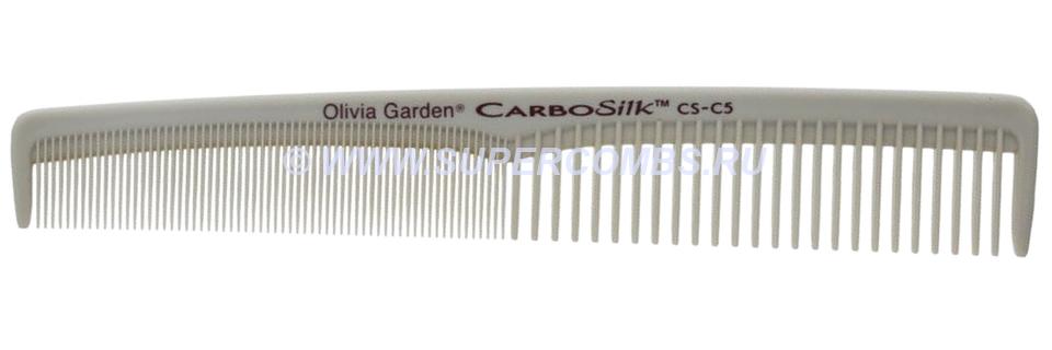 Расчёска Olivia Garden CarboSilk Cutting & Styling CS-C5, бежевая
