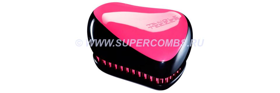 Щётка Tangle Teezer Compact Styler Pink Sizzle, черно-розовая