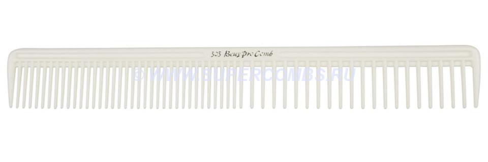 Расчёска для стрижки Beuy Pro 505, Long Cutting Comb, длинная, гибкая, белая