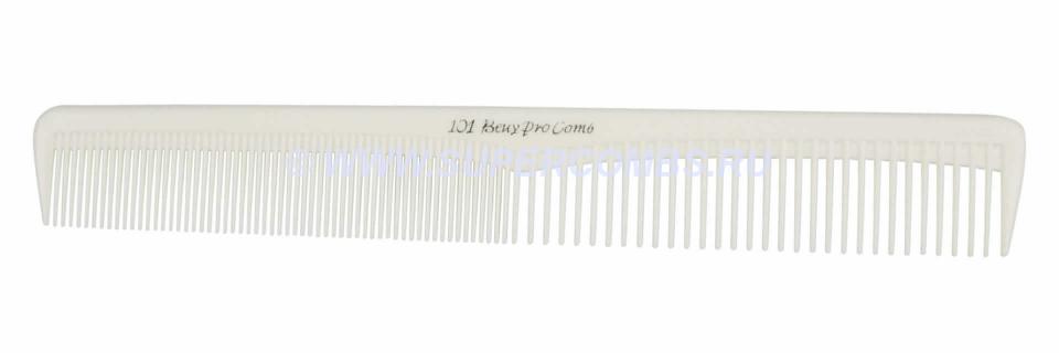 Расчёска для стрижки Beuy Pro 101 Set & Cut Comb, белая, жёсткая
