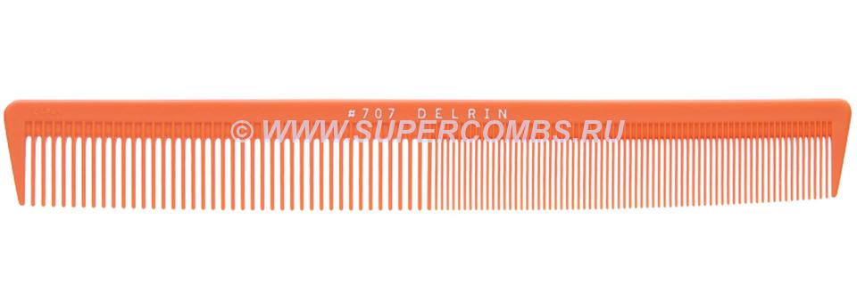Расчёска для стрижек Delrin Comb 707, оранжевая